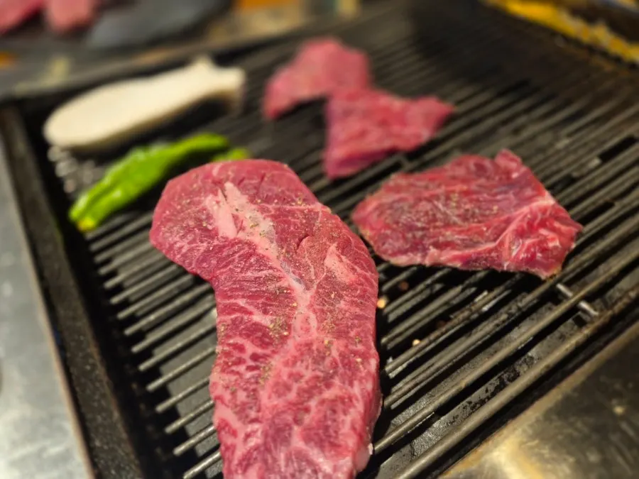 Chuck flap, rib meat, and sirloin side meat selection