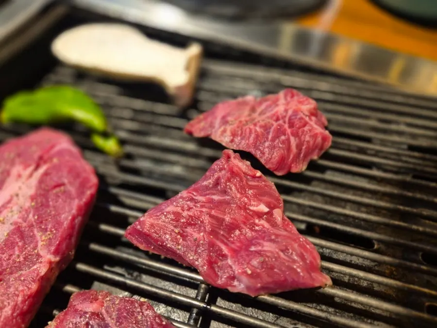 Korean beef dwitgogi made up of several cuts