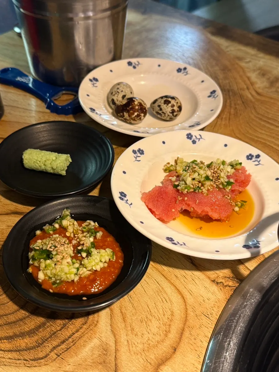 Basic side dish of pollack roe with accompaniments