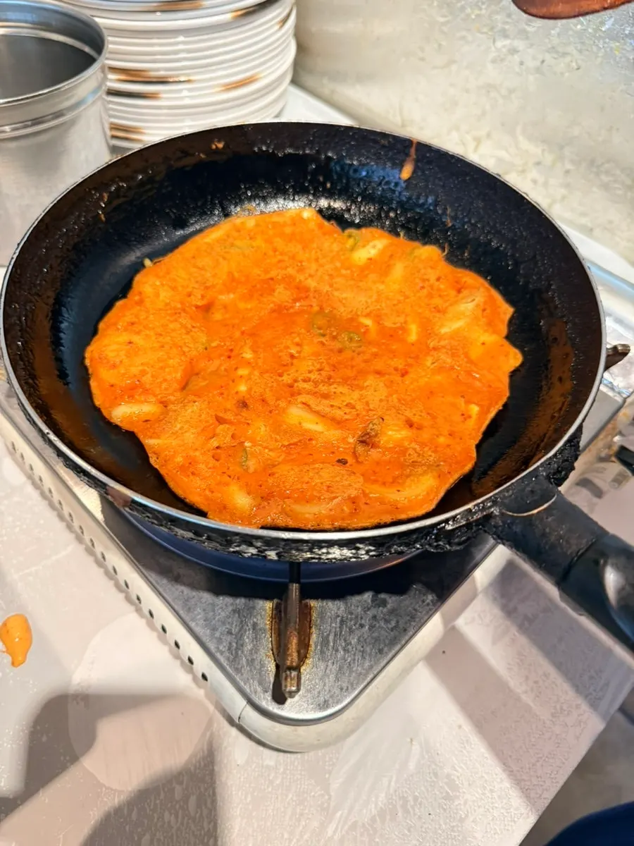 바삭하게 구워진 김치부침개