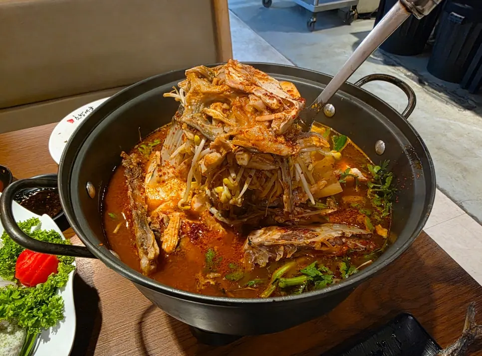 Fish-bone spicy stew packed with fish heads