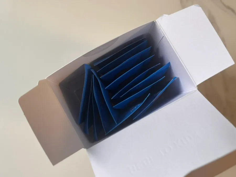 Product box containing individually wrapped pouches