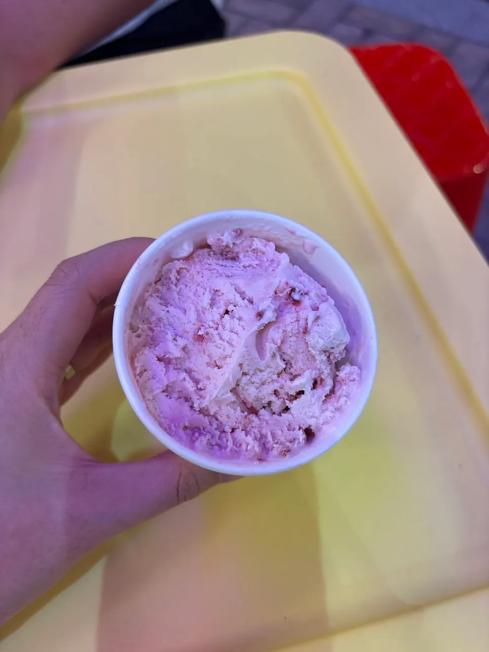 Real Daughter ice cream with real strawberries