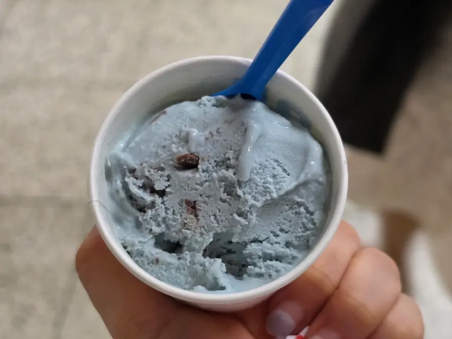 Mint Choco Prince ice cream showing the chocolate bar pieces