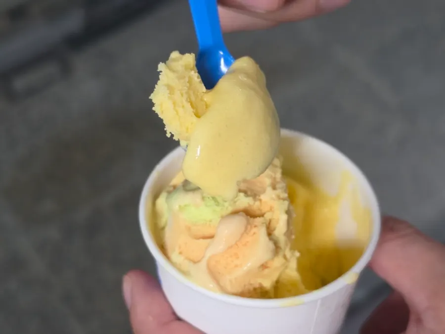 Close-up of the refreshing Oh! Lemonzy ice cream