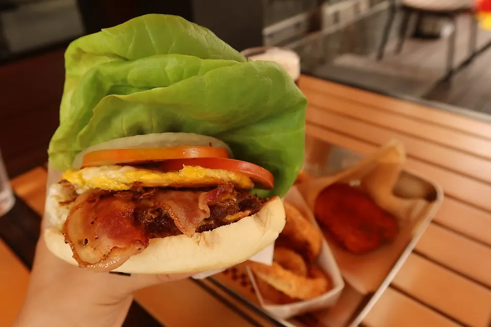 Handmade burger paired with craft beer