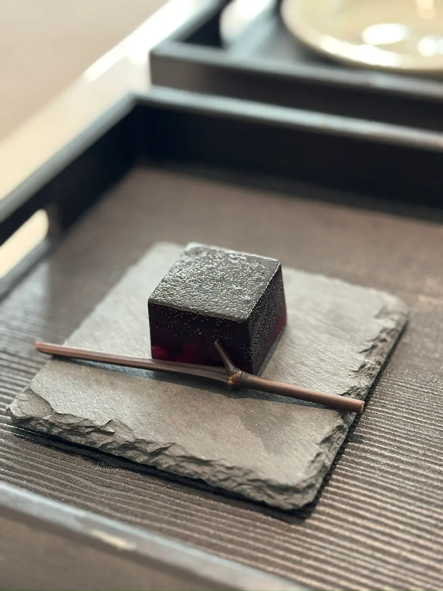 Small dessert served alongside a single order at Bibibidang Gyeongju