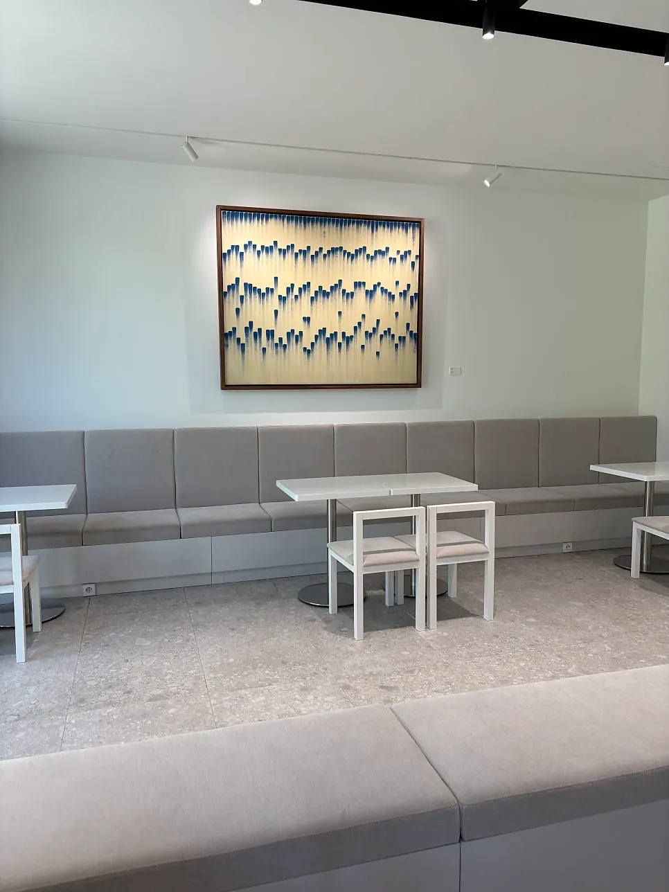 Bibibidang Gyeongju interior with artwork on display