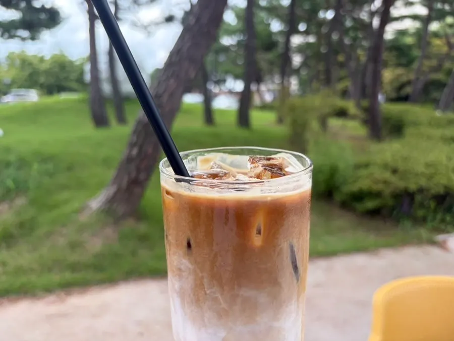 비비비당 경주 카페라떼 한 잔