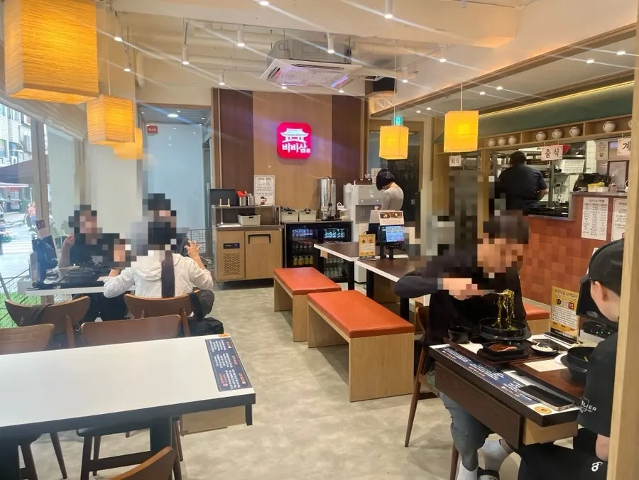 Front of Bibisam Gwacheon Main Branch in the office district alley