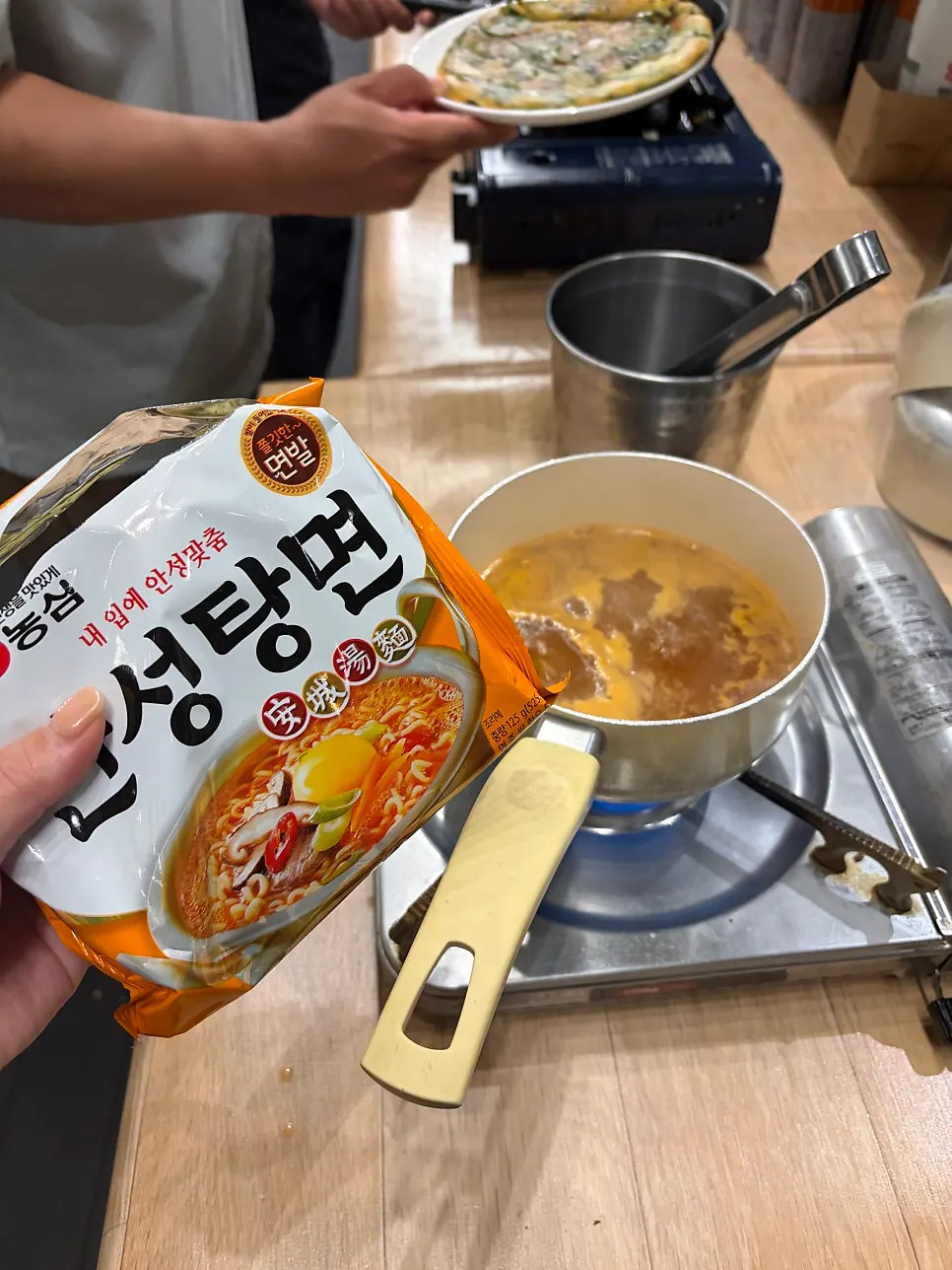 Biniljip ramyeon corner with toppings to choose from