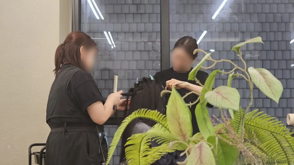 고분자 저분자 클리닉 도포와 스팀 단계