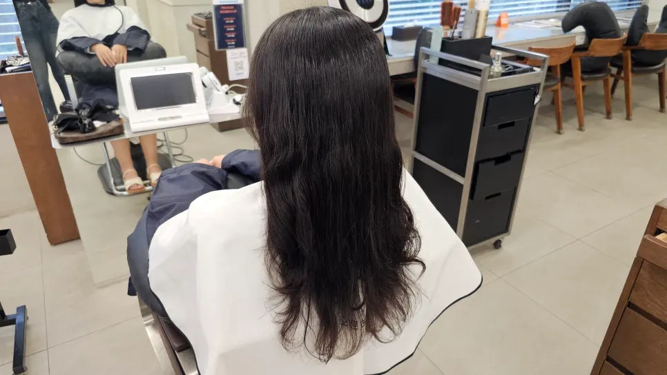 클리닉 후 부드러워진 모발