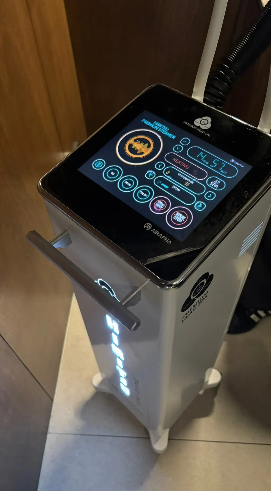Hair care using a steam mist machine