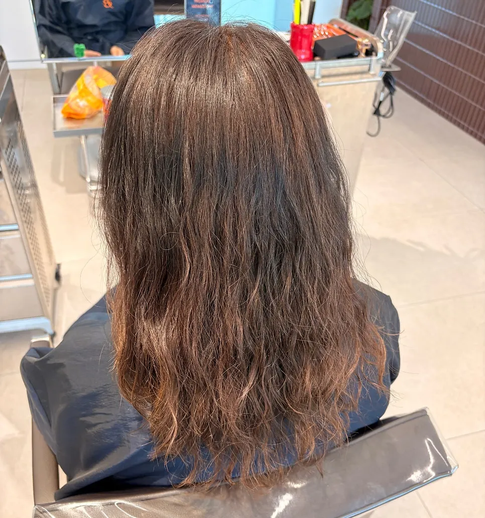 Frizzy hair before treatment after the trip