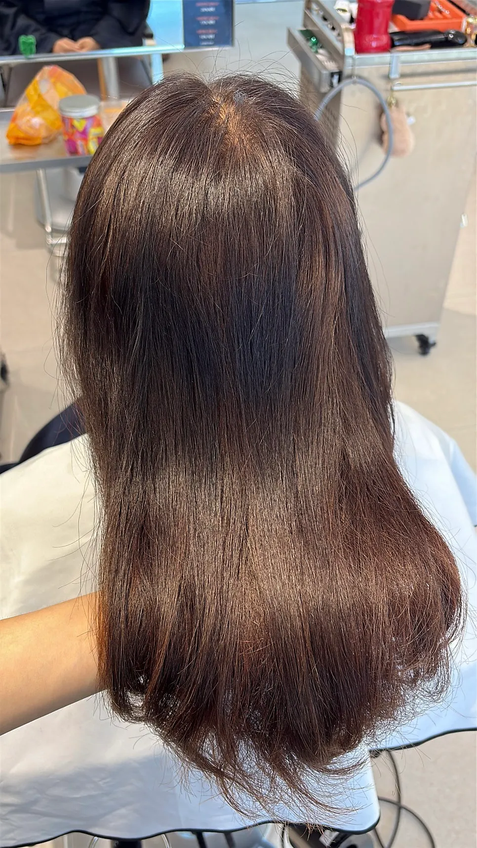 Shiny hair after the inner clinic