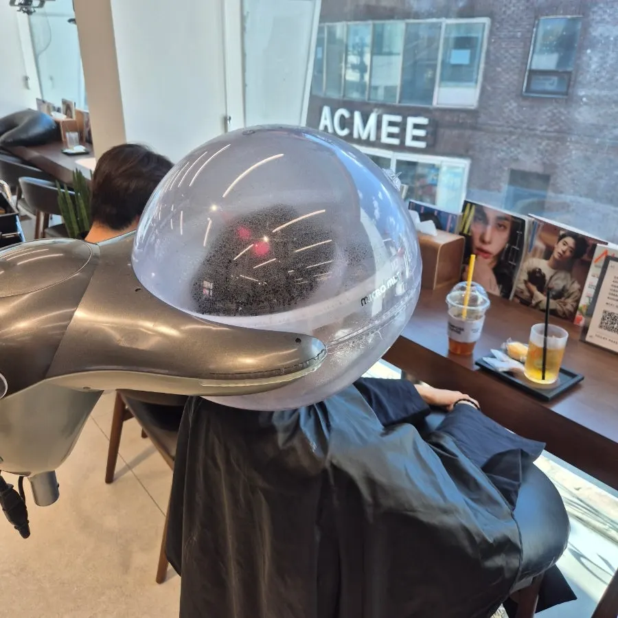 Protein treatment and heat steam care step