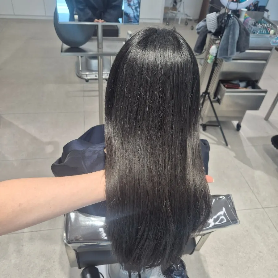 Hair looking soft and smooth after the care