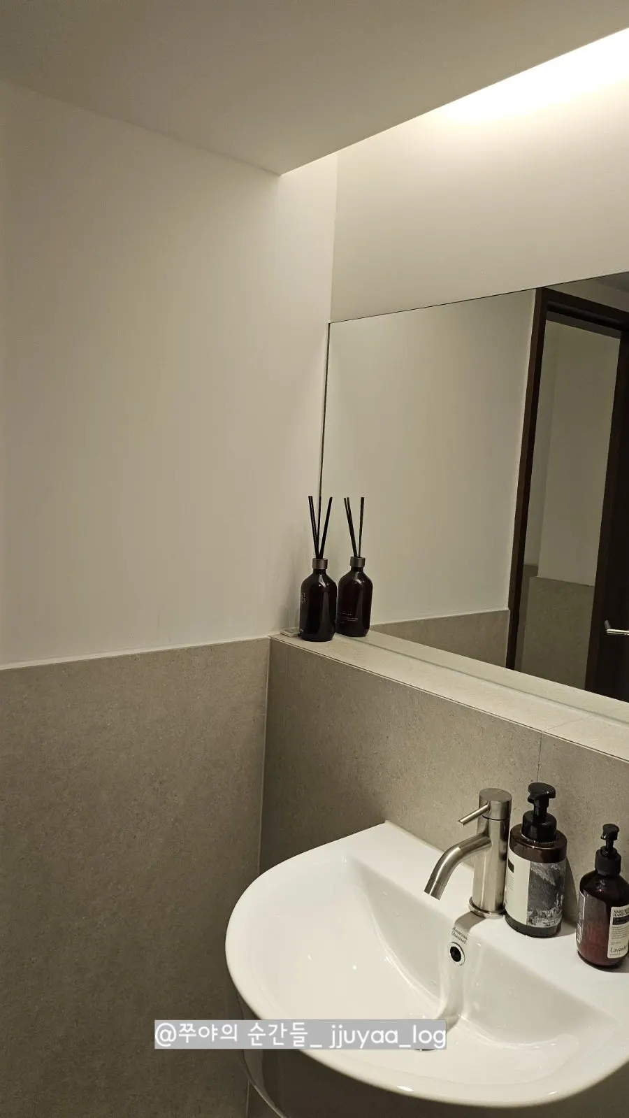 Spacious, clean restroom right outside the salon's door