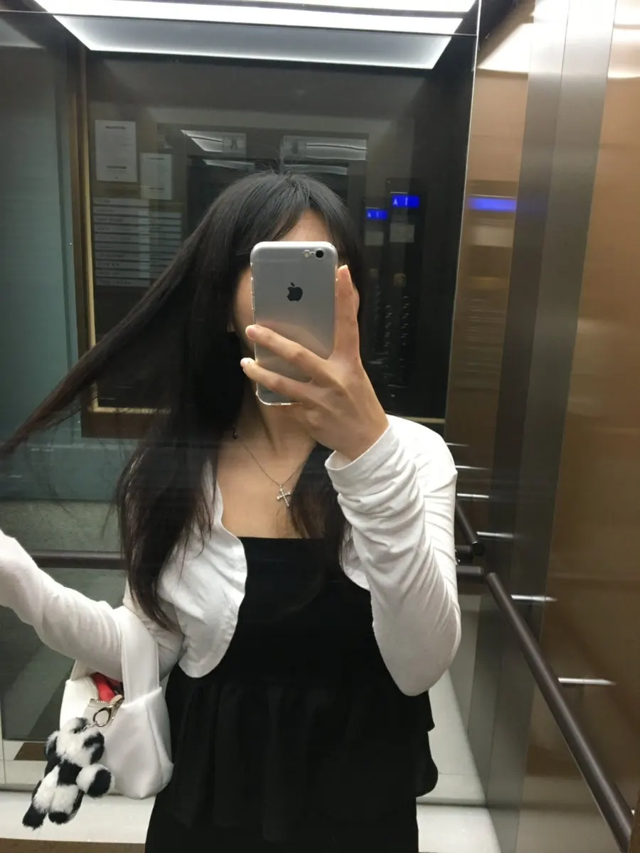Side view of smooth, silky hair after the treatment