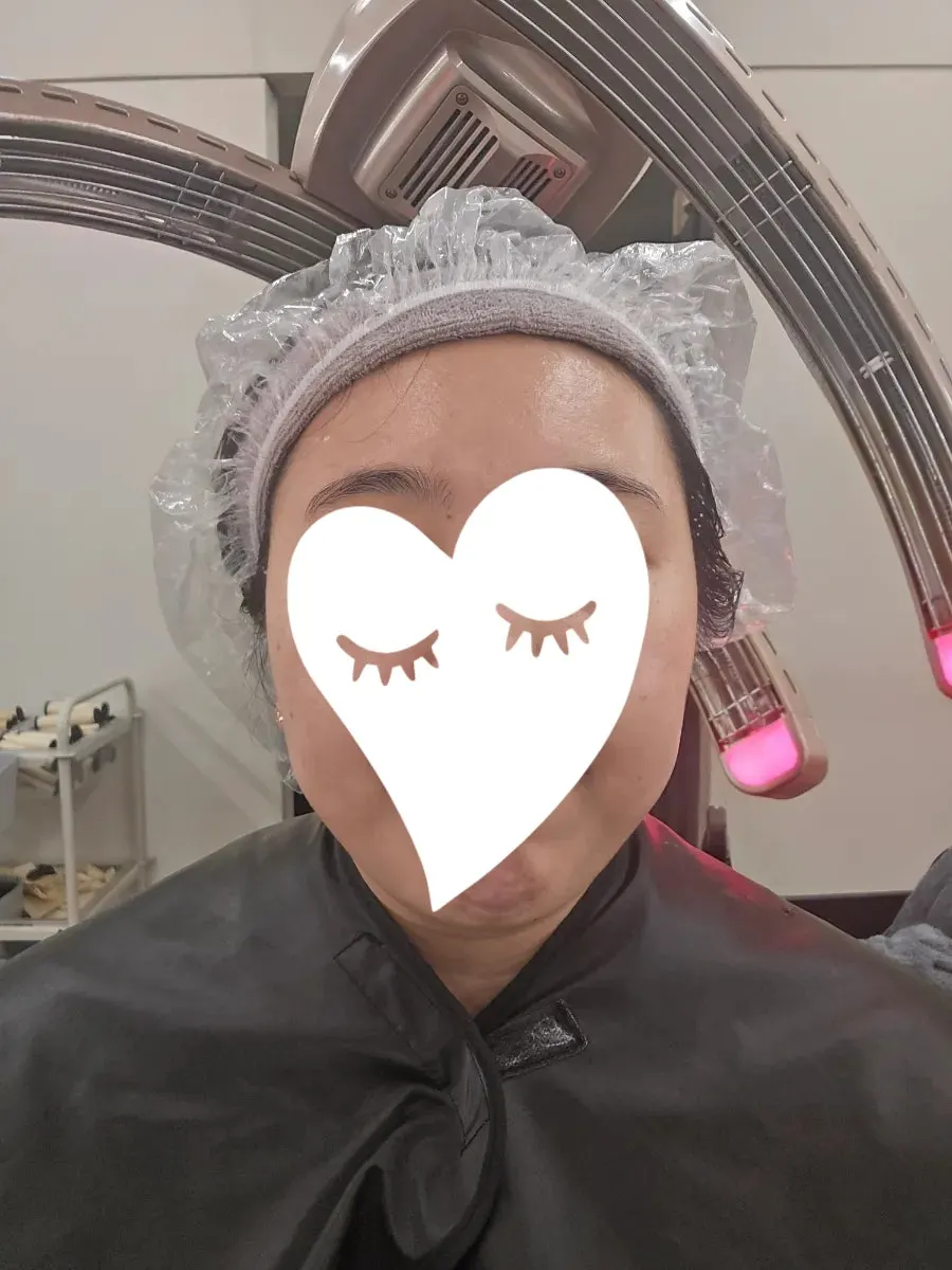 Heating cap helping the keratin absorb