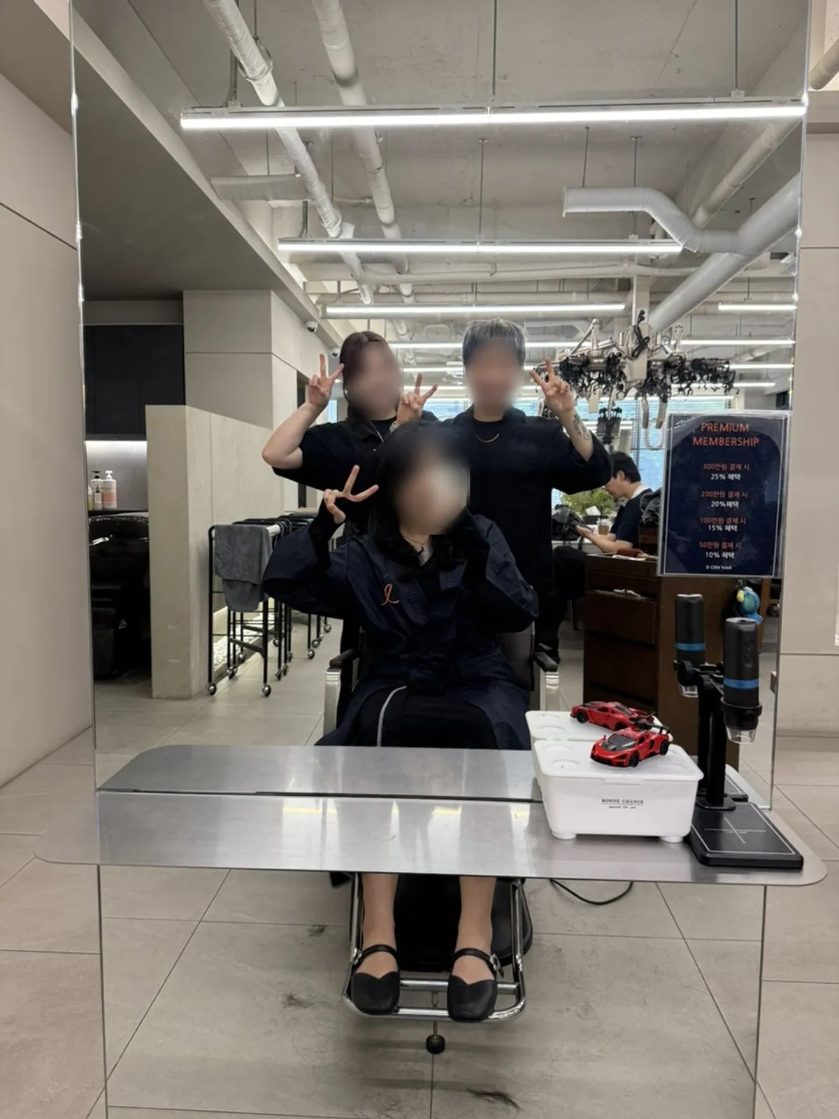 뿌리매직과 레이어드컷을 함께 마친 완성 헤어