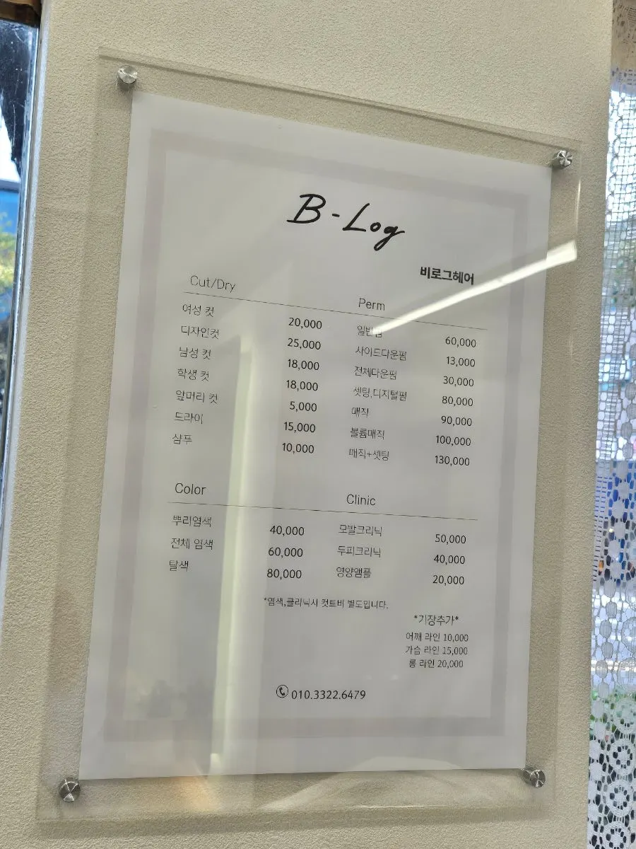 비로그헤어 시술 가격 안내