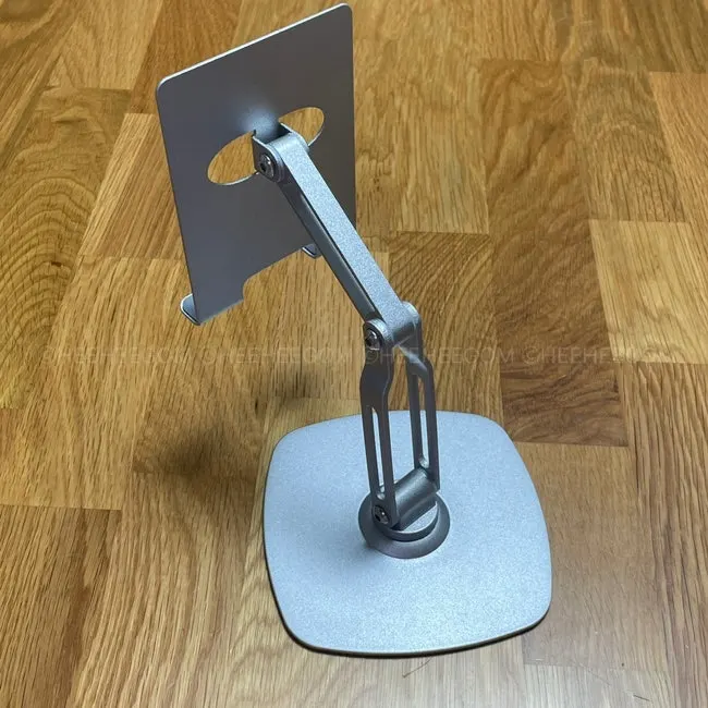 Silver-colored stand