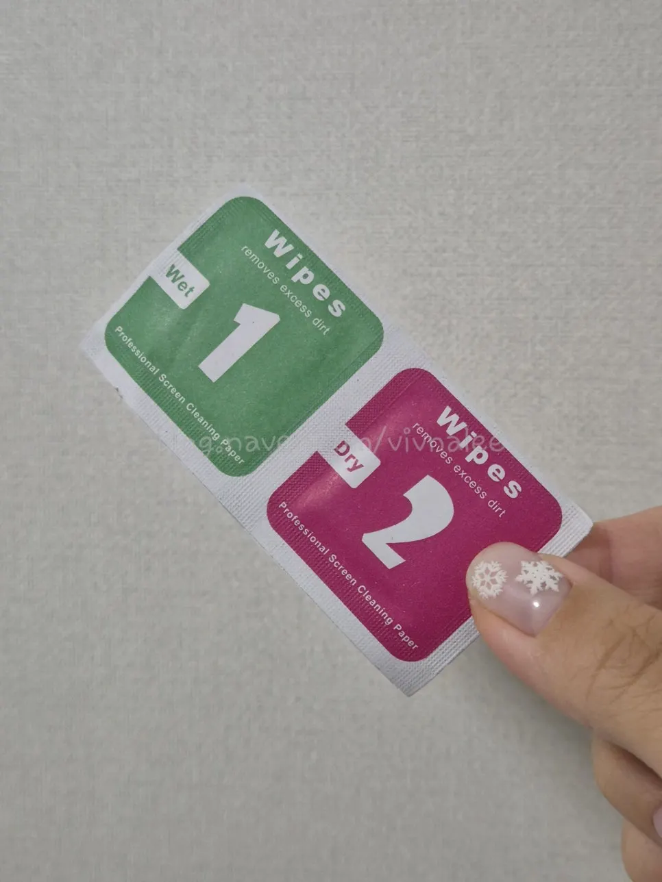 Wet and Dry Wipes for use before attachment