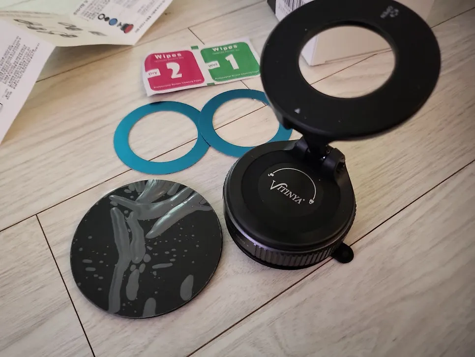 Navigation setup before using a car phone mount