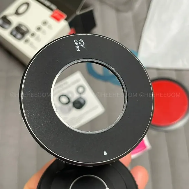 Mini mount folded for storage