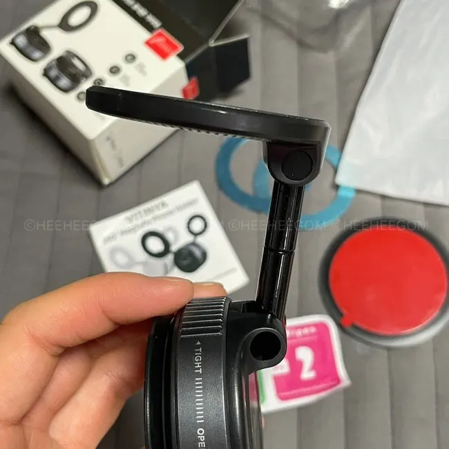MagSafe magnetic attachment in use