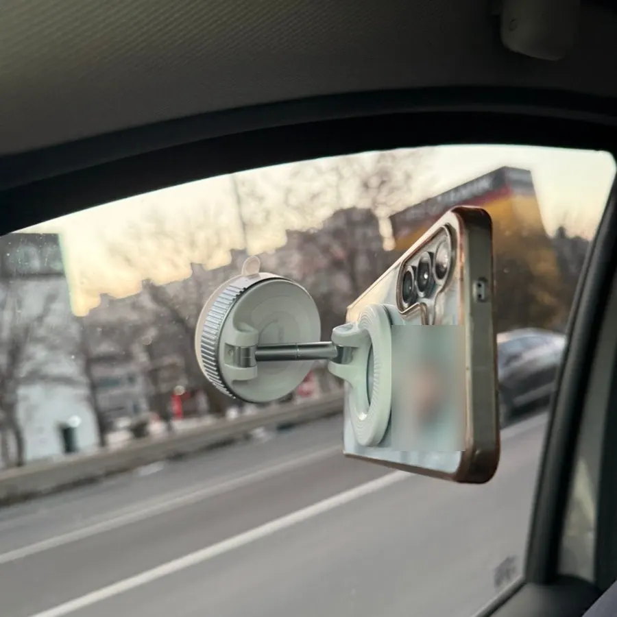 MagSafe mount with a Galaxy phone attached