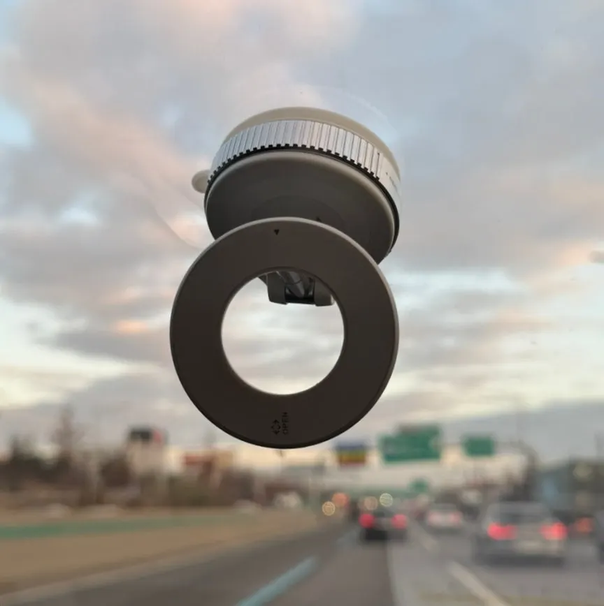 Mount moved to a car windshield