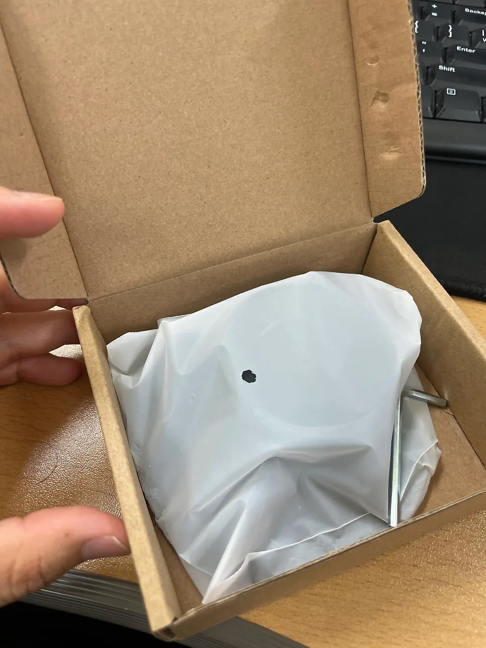 Tablet stand in use at the office