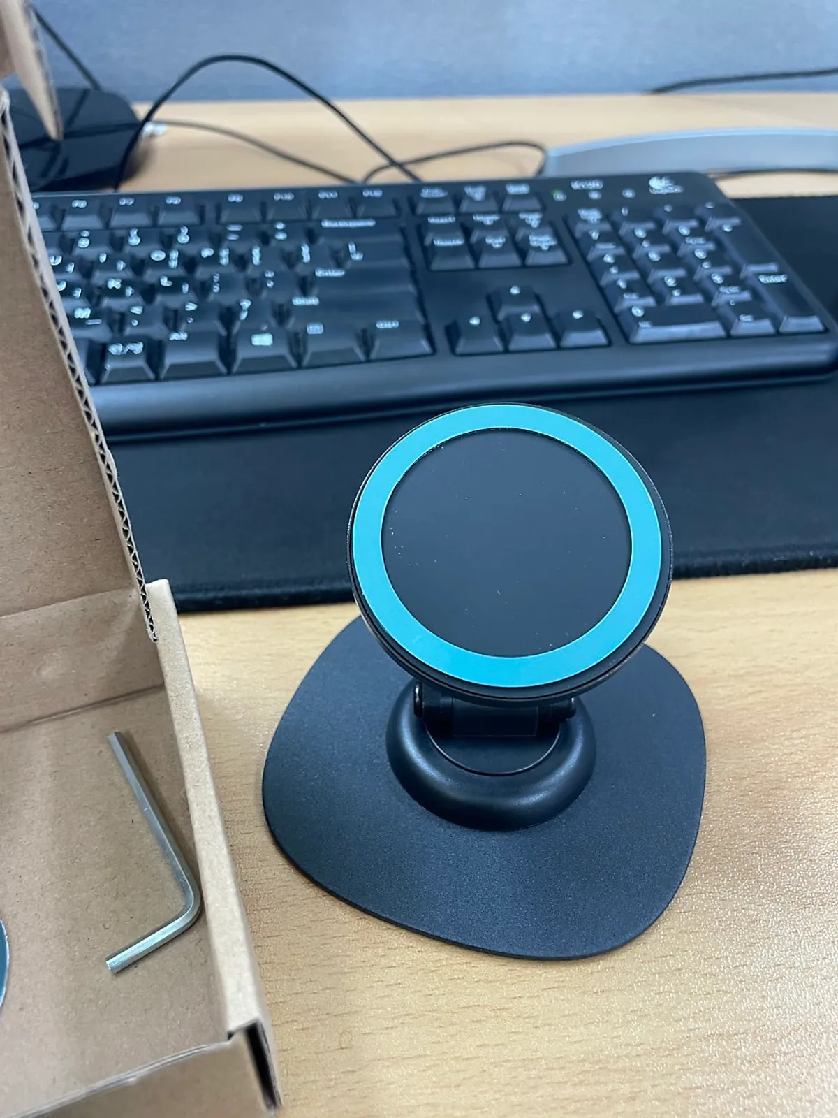 Tablet stand on an office desk