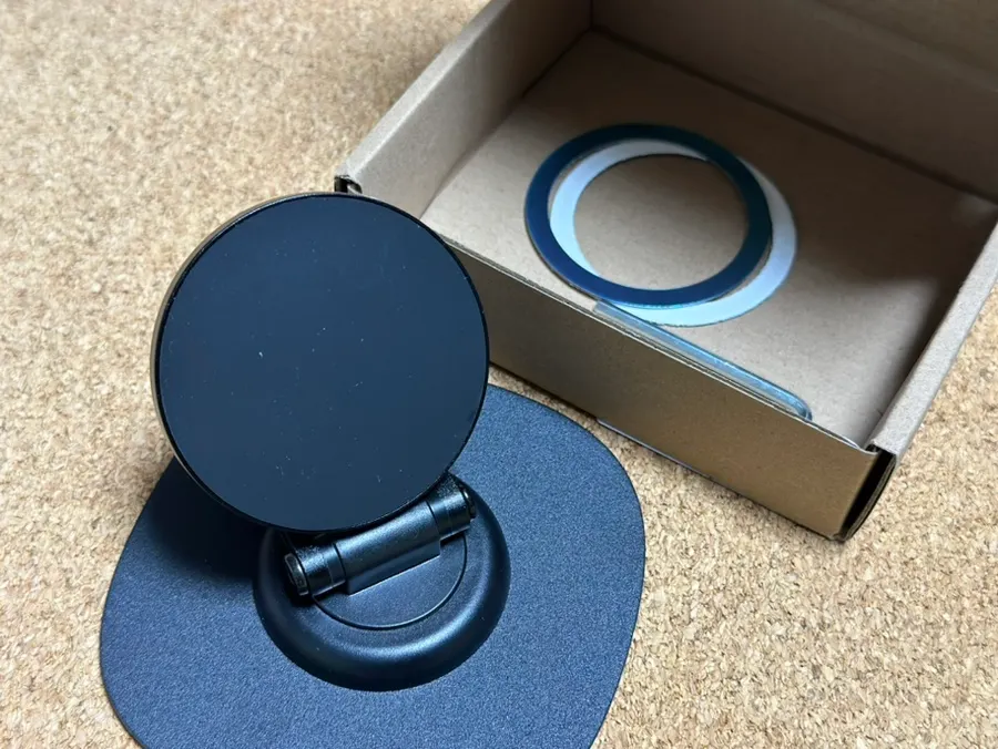 MagSafe phone stand used for watching videos