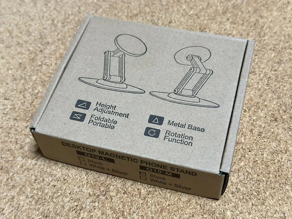 Phone stand adjusted to an angle for watching videos