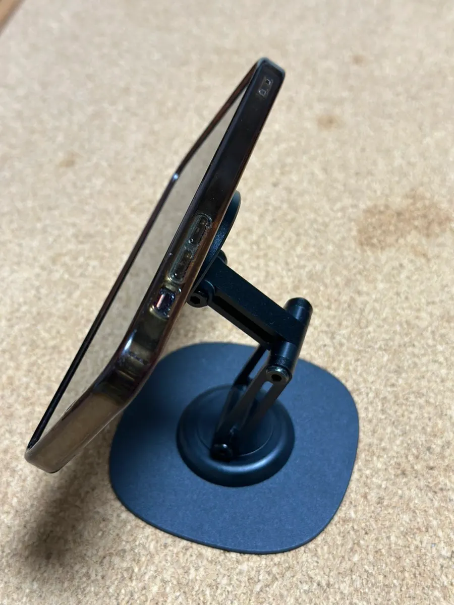MagSafe phone stand used with an iPhone at home