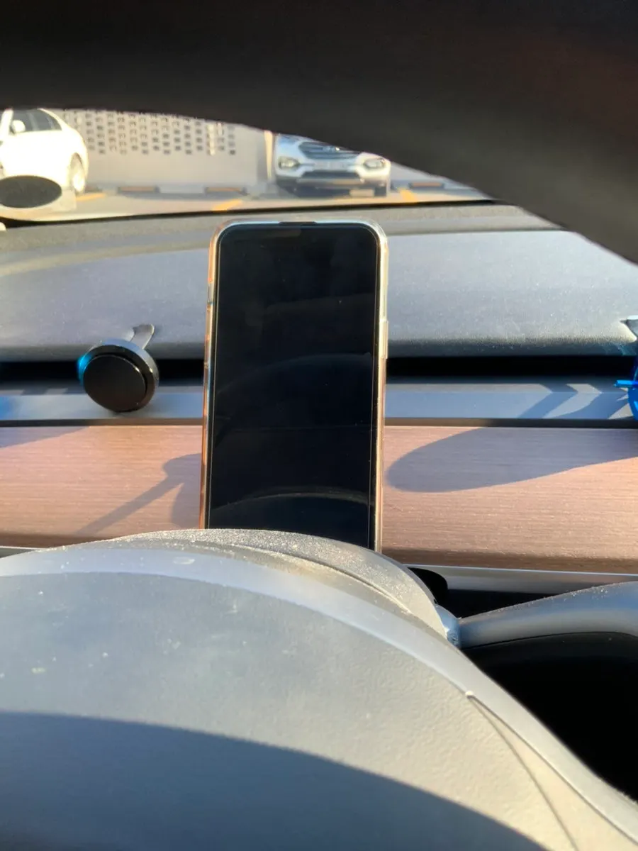 Smartphone mounted in portrait mode