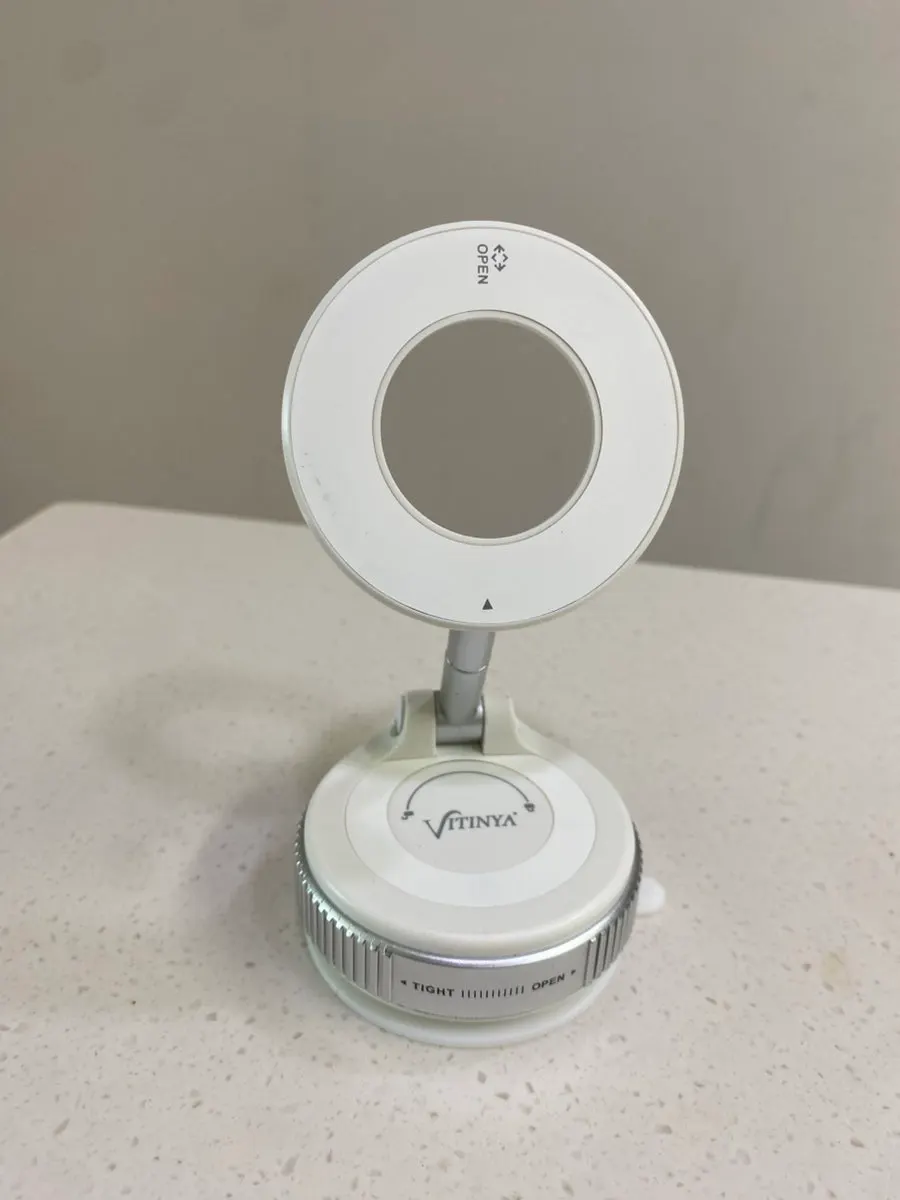 360-degree rotating mount with its angle adjusted