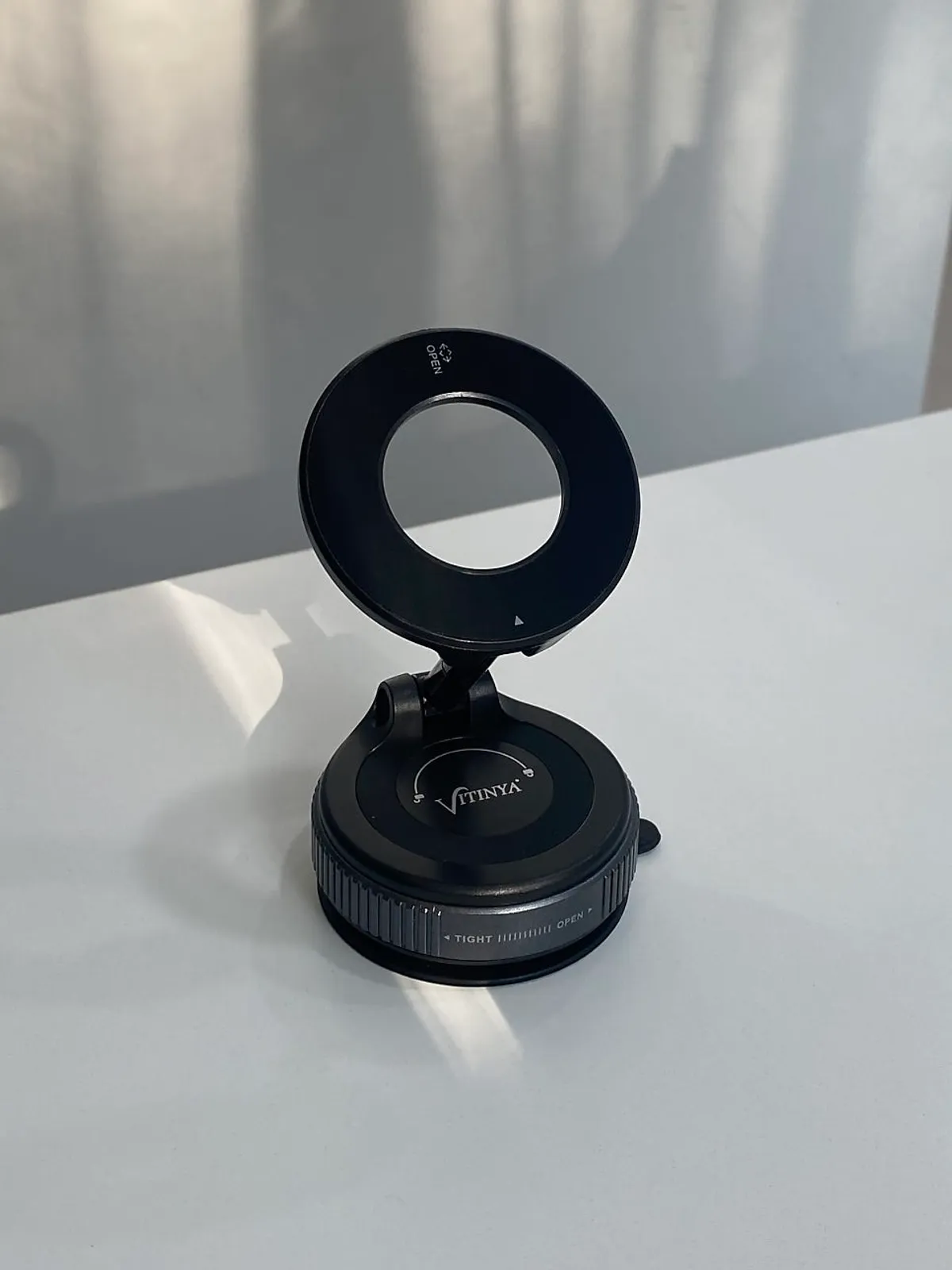 MagSafe mount secured on a desk