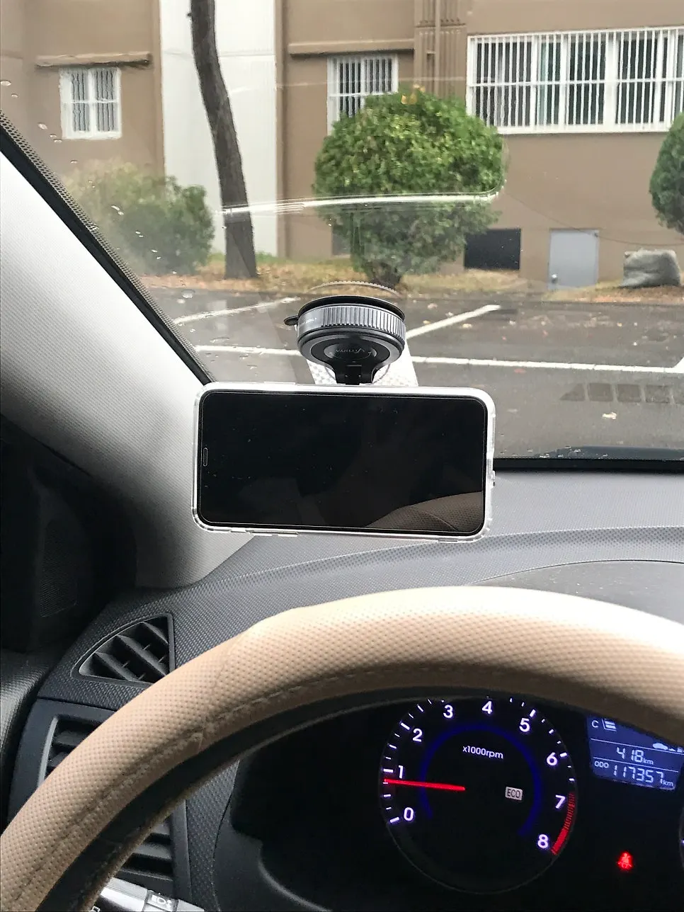 iPhone 11 Pro Max mounted in a car