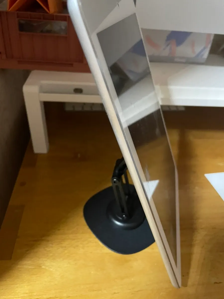 iPad stand used for video editing