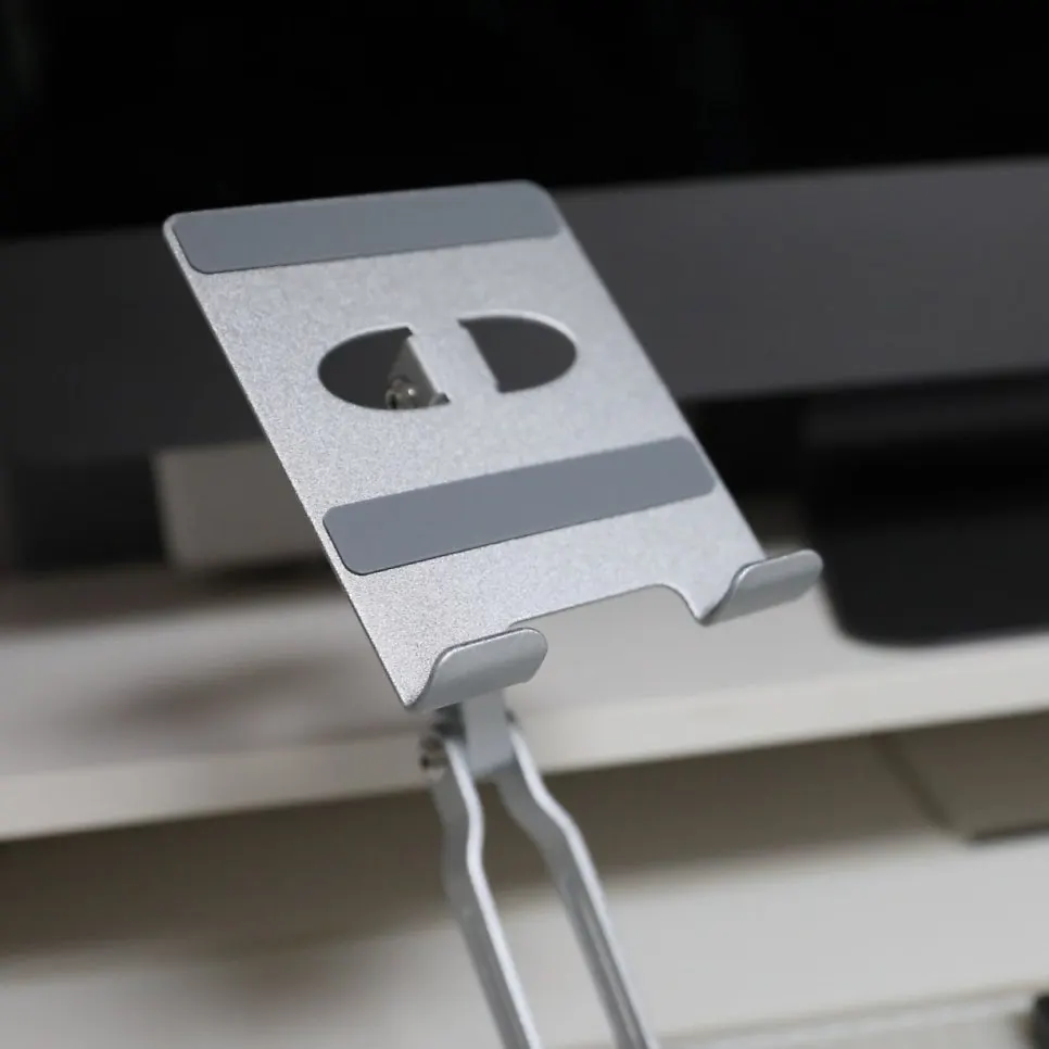 Base of the tablet stand with a 360-degree rotating structure