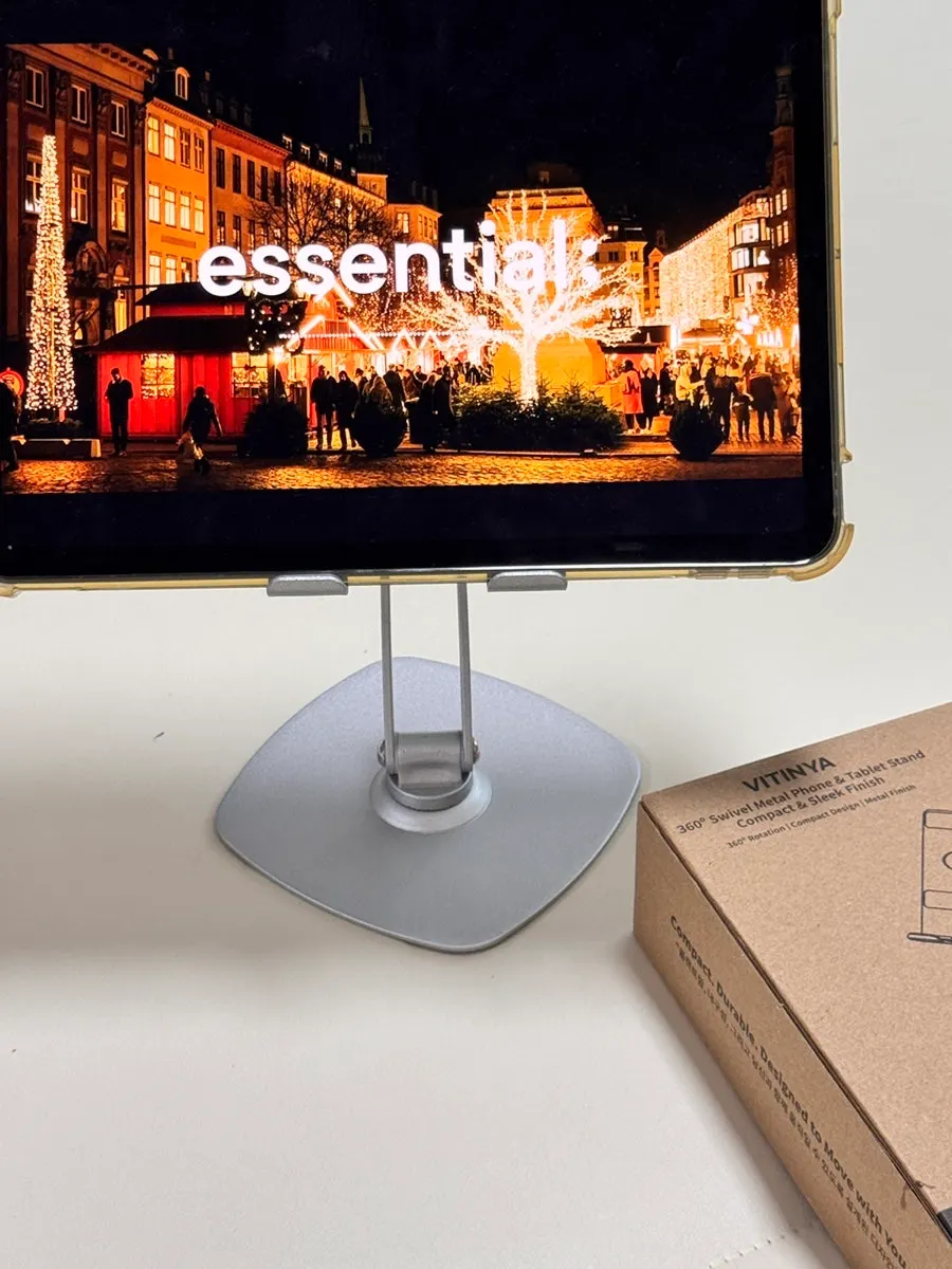 Tablet stand designed with charging-port access