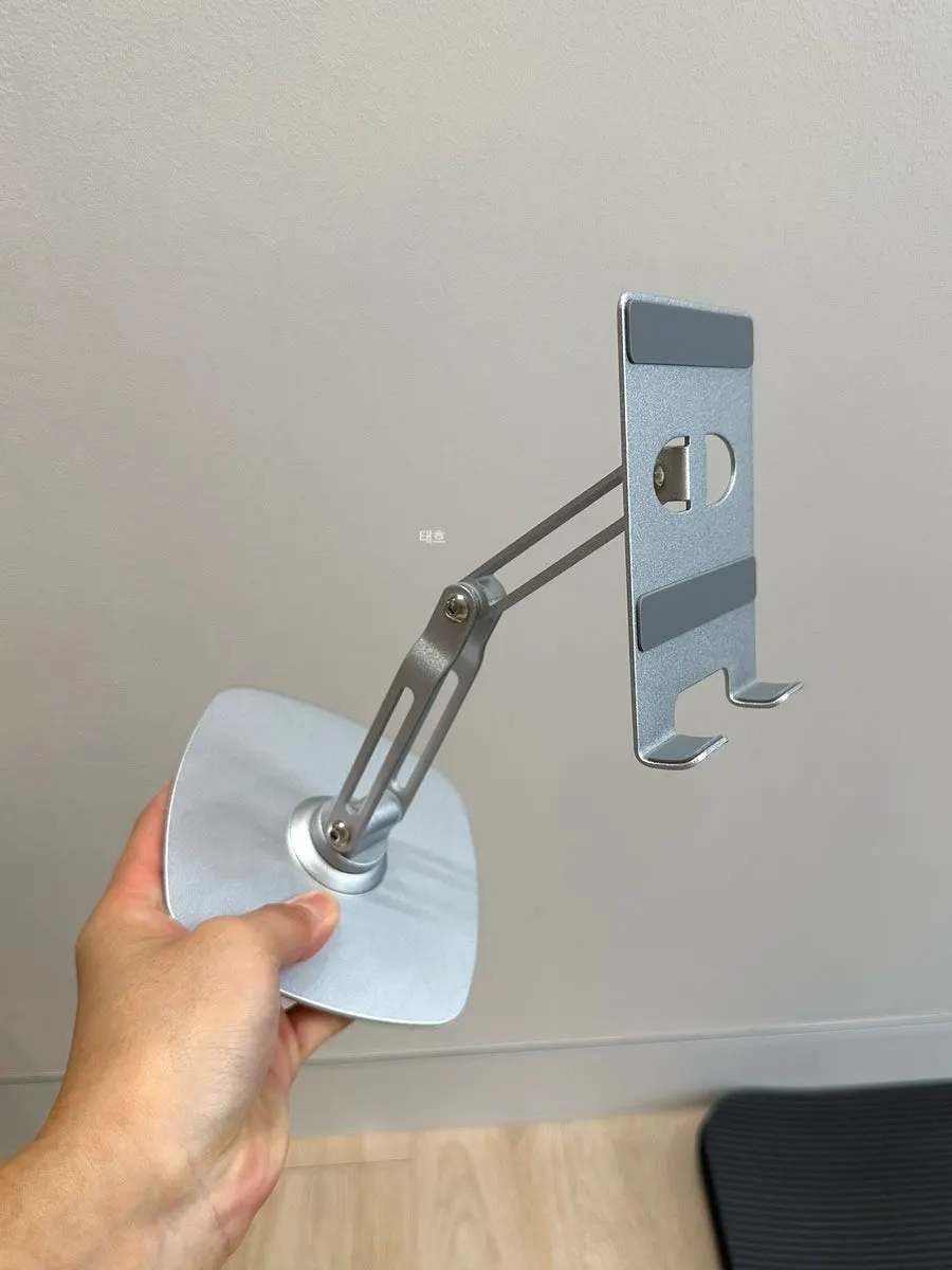 Tablet stand in use