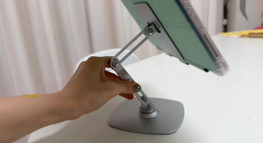 Home-office stand placed with a wireless keyboard