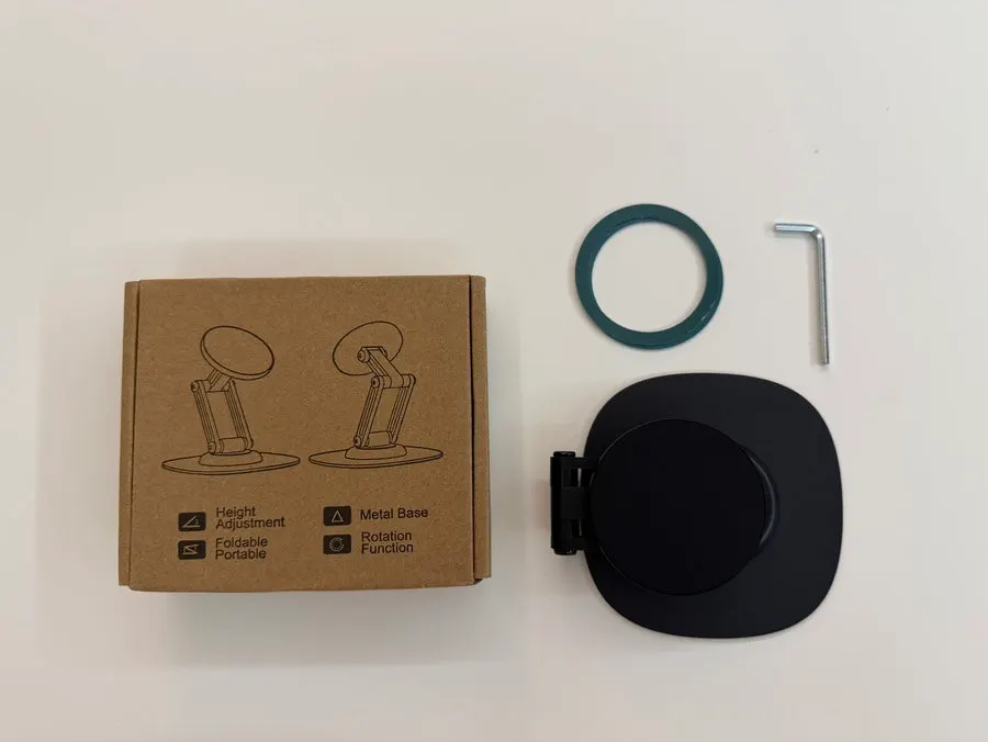 Compact foldable stand in Metal Black