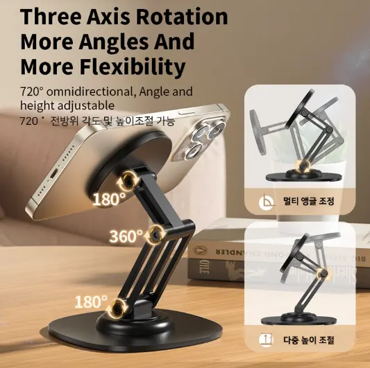 Phone stand using the angle adjustment feature